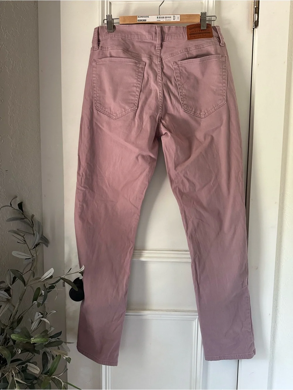 Lucky Brand Men's Slim Straight Jeans in Dusty Pink